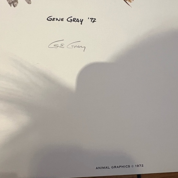 Vintage Gene Gray print the screech owl signed print - Picture 3 of 7